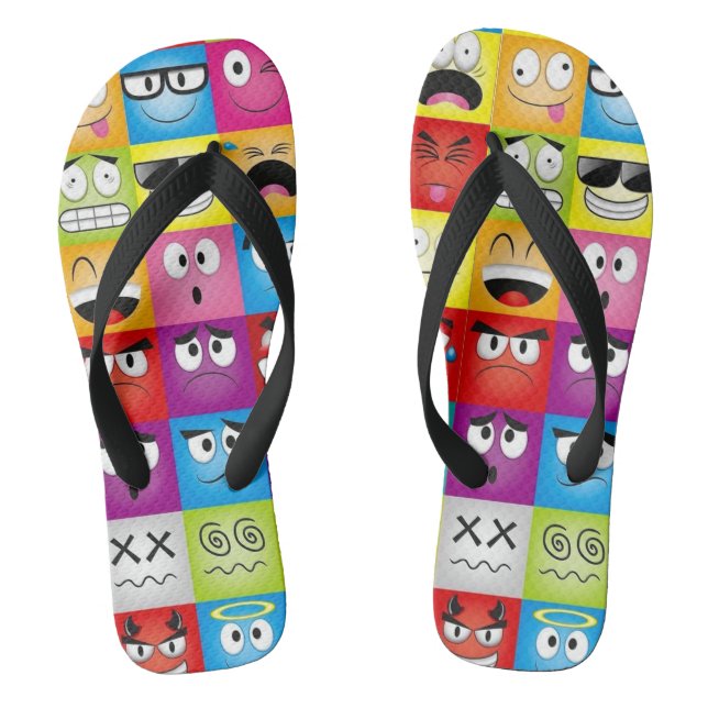 Chinelos Moods and Emoticons (Pé da cama)