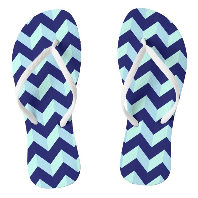 Chinelos Motif Chevron Bleu (Pé da cama)
