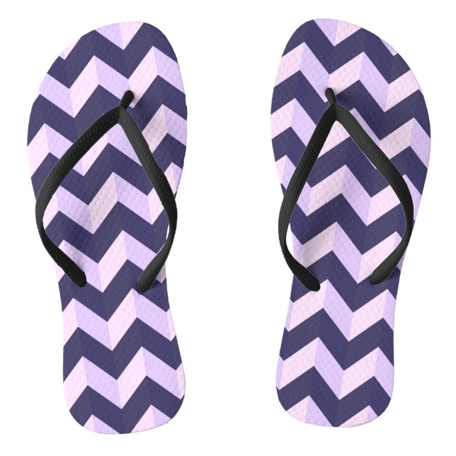 Chinelos Motif Chevron Violet (Pé da cama)
