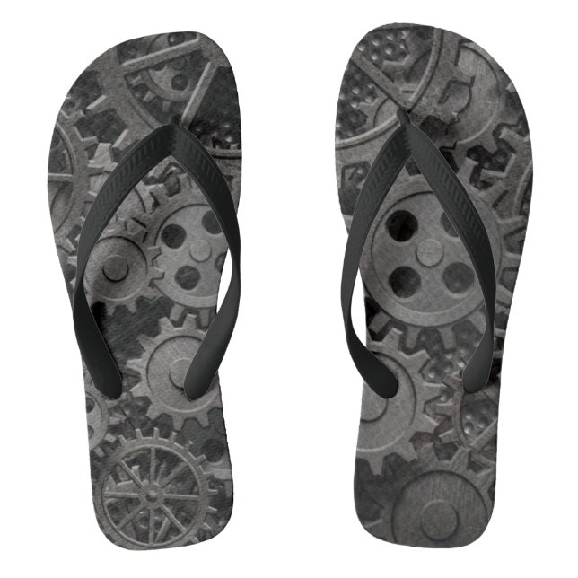 Chinelos Muitas engrenagens do metal ou peças oxidadas (Pé da cama)
