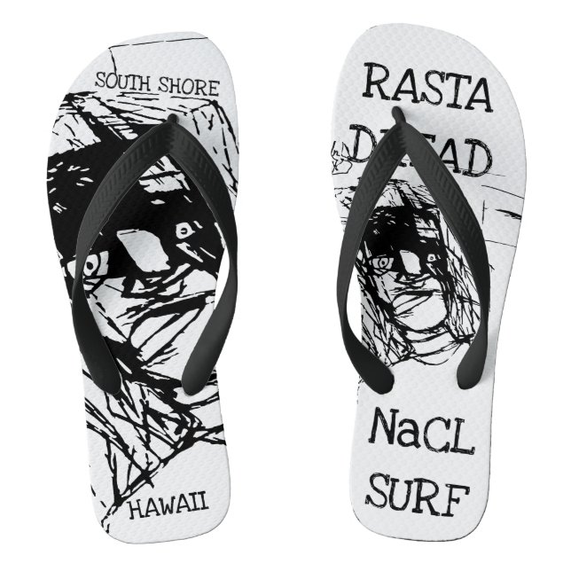 Chinelos NaCL SURF RASTA DREAD COSTA SUL DO HAVAÍ (Pé da cama)