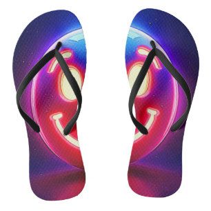 Chinelos Neon Smile: Feliz Brilho