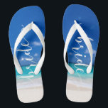 Chinelos Noiva Beach Wedding Belo Surf Oceânico<br><div class="desc">Este design foi criado através da arte digital. Pode ser personalizado clicando no botão personalizar e alterando a cor, adicionando um nome, iniciais ou as suas palavras favoritas. Entre em contato comigo em colorflowcreations@gmail.com se você quiser usar este design em outro produto. Compre minha pintura de acrílico abstrato original para...</div>