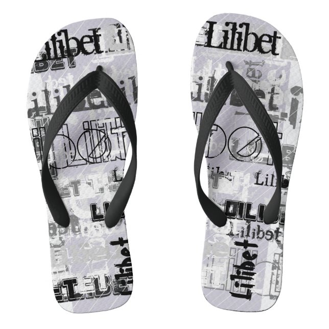 Chinelos Nuvem de Palavras Moderna Meninos Meninas NOME Per (Pé da cama)