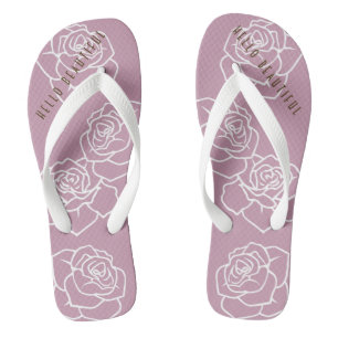 Chinelos Olá Linda - Rosa Rosa Moderno Chic