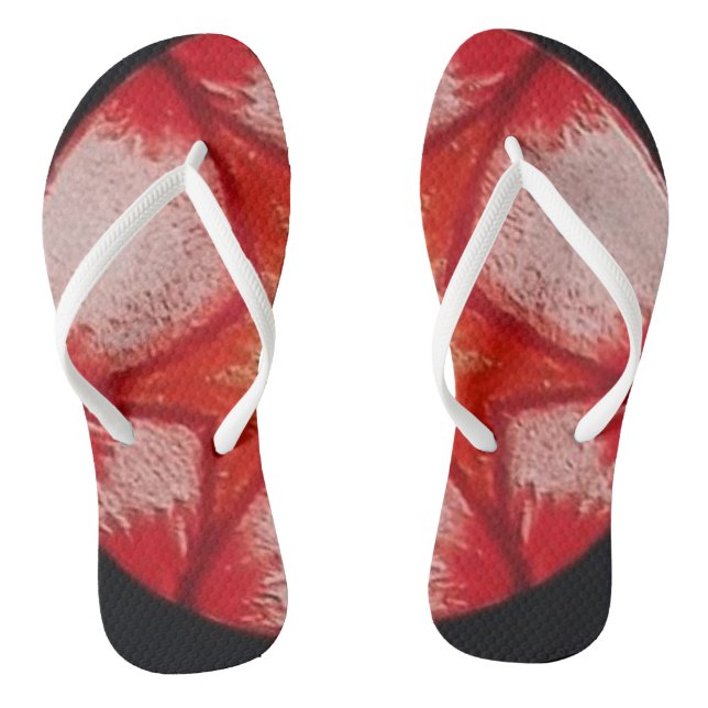 Chinelos Original Art design Flip Flops (Pé da cama)