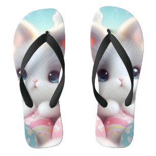 Chinelos Ovos de Páscoa Kawaii de Pastel Doce