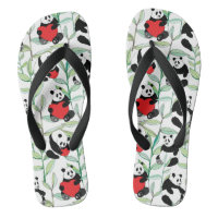 padrão com adoráveis pandas com corações