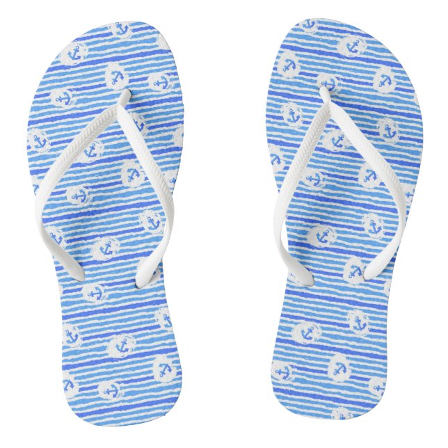 Chinelos Padrão de Âncora de Água 1 (Pé da cama)