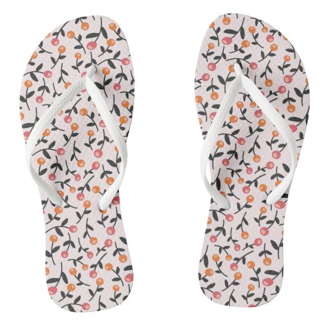 Chinelos Padrão de Broto Floral Boho (Pé da cama)