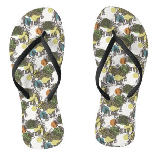 Chinelos Padrão de elefante