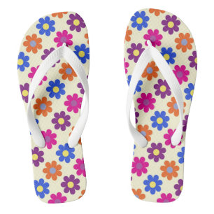 Chinelos Padrão de Flor de Centavo Retro Fofo