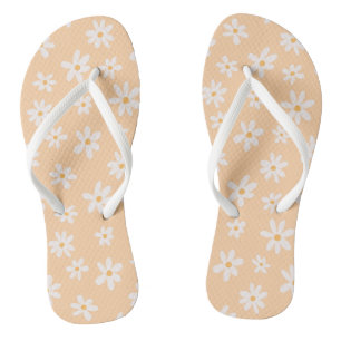 Chinelos Padrão de Flor de Daisy Cute