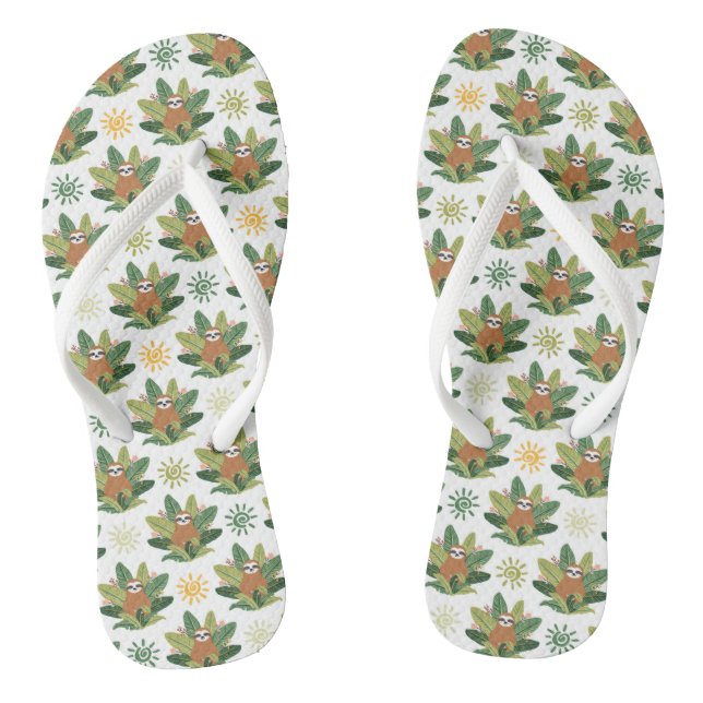 Chinelos Padrão de Lama Tropical (Pé da cama)