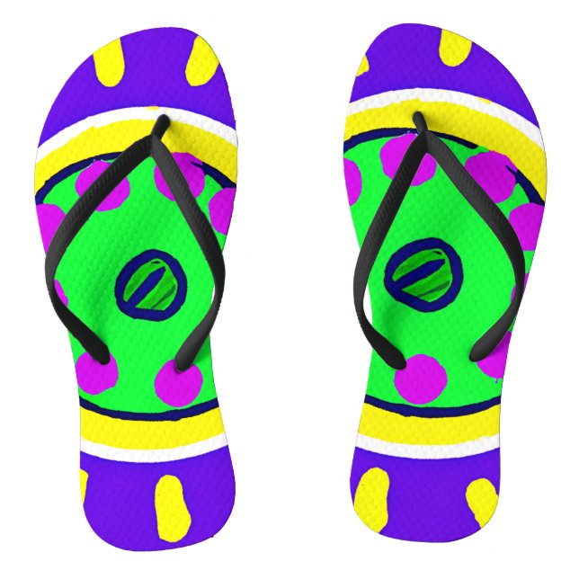 Chinelos Padrão de Paleta da Natureza Colorida (Pé da cama)