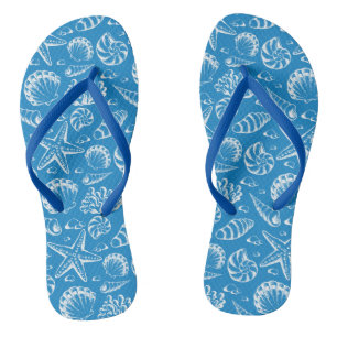 Chinelos Padrão de praia azul