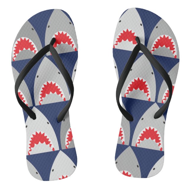 Chinelos Padrão de Shark (Pé da cama)