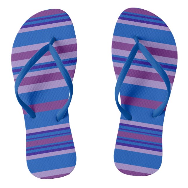 Chinelos Padrão de Strike do Marinho Azul Roxo Moderno (Pé da cama)