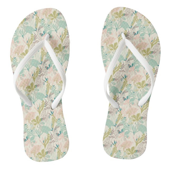 Chinelos Padrão Floral Moderno (Pé da cama)