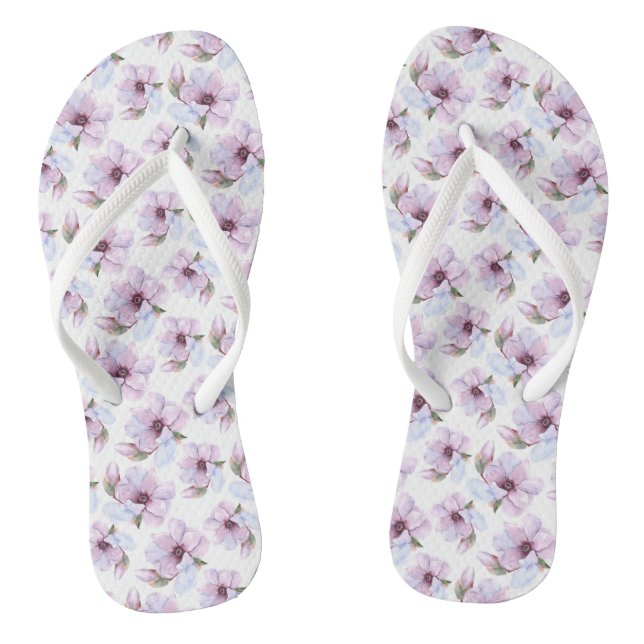 Chinelos Padrão Floral Romântico (Pé da cama)