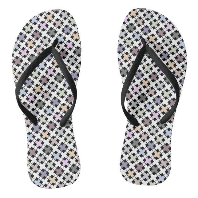 Chinelos Padrão geométrico multicolor (Pé da cama)
