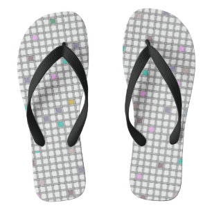 Chinelos Padrão geométrico multicolor verificado