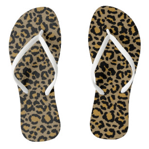 Chinelos Padrão Leopardo em Natural 2