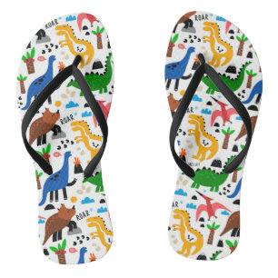 Chinelos Padrão perfeito dos dinossauros