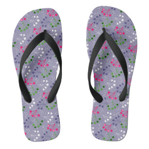 Chinelos Padrão simples de bagas multicoloridas retro sexag