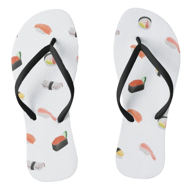 Chinelos Padrão Sushi Japonês (Pé da cama)