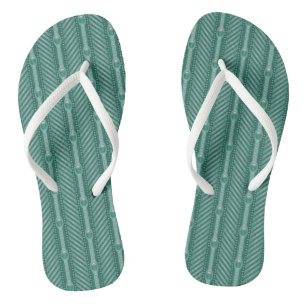 Chinelos Padrão Teal Ornamental