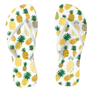 Chinelos Padrão Trendy Pineapple