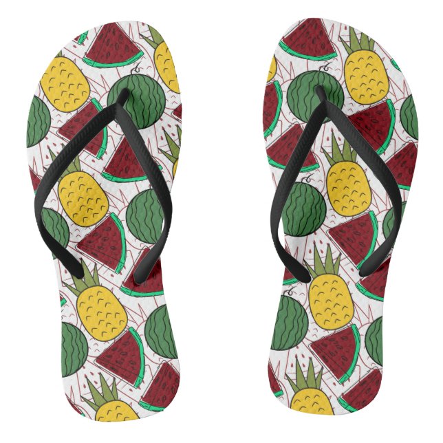 Chinelos padrão uniforme de fruta | padrão da superfície da (Pé da cama)