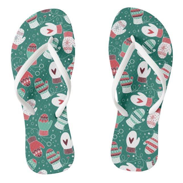 Chinelos Padrões de Mittens de Natal Cozy no inverno (Pé da cama)