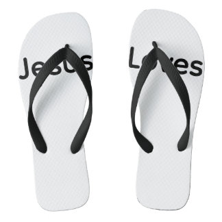 Chinelos Pair of Flip Flops Jesus loves you Christian