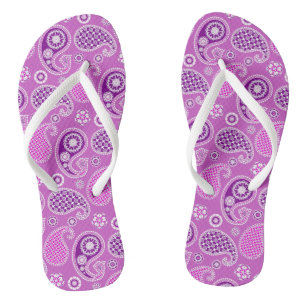 Chinelos Paisley Pattern, Lilac e Ametist Purple