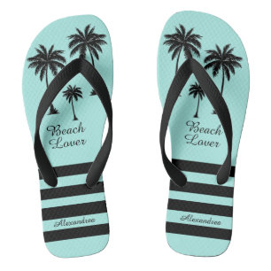 Chinelos Palm Tree Personalizado Beach Lover
