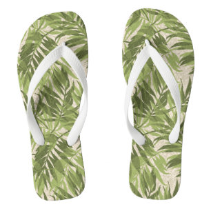 Chinelos Palmeiras Areca Havaiano Tropical Vintage Verde