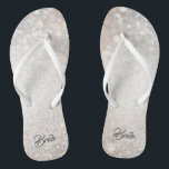 Chinelos para a Noiva<br><div class="desc">O fundo de cristal com a palavra Bride em cada sacudir. Pode ser personalizado.</div>