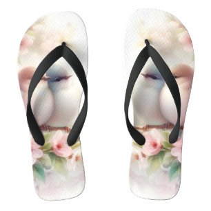 Chinelos Pássaros de Amor da Primavera Flor de Cerejeira Fl
