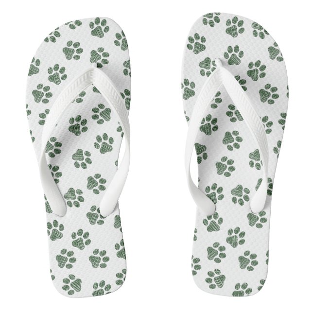 Chinelos patas, patas caninas, patas verdes (Pé da cama)