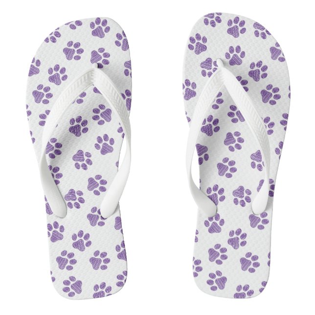Chinelos patas, patas para cães, patas roxas (Pé da cama)