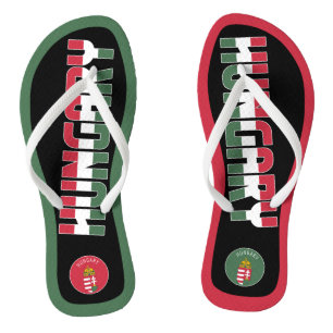 Chinelos Patriótico de Bandeira da Hungria