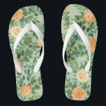 Chinelos Peach Green Wedding Primavera Pastel Floral<br><div class="desc">Bonita primavera Peach & Light Green peony & rosa com convites para casamento floral com abundantes verdes são elegantes com cores pastéis suaves. Perfeito para um tema floral ou casamento branco tradicional no Primavera ou Verão.</div>