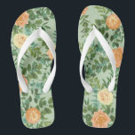 Chinelos Peach Green Wedding Primavera Pastel Floral<br><div class="desc">Bonita primavera Peach & Light Green peony & rosa com convites para casamento floral com abundantes verdes são elegantes com cores pastéis suaves. Perfeito para um tema floral ou casamento branco tradicional no Primavera ou Verão.</div>