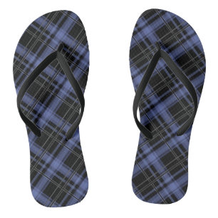 Chinelos Peça riscada com xadrez sem costura com tartan