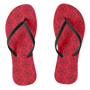 Chinelos Pentagrama de Red Baphomet Satanic