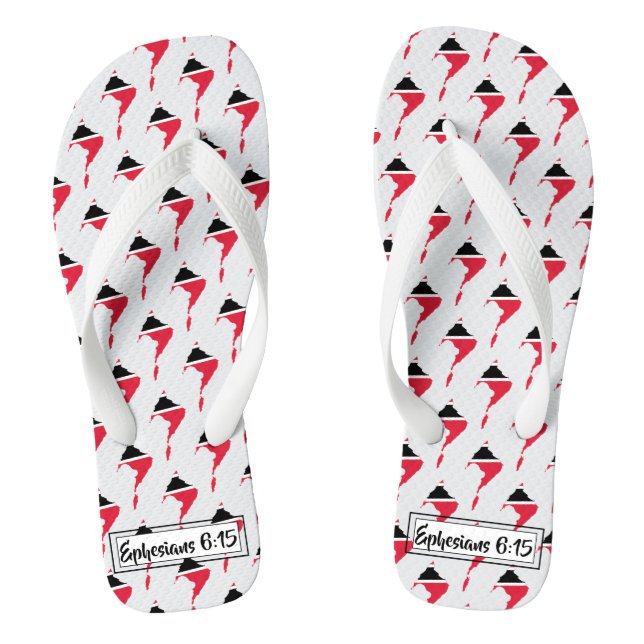 Chinelos Personalizada Escritura Cristã de TRINIDAD TOBAGO (Pé da cama)