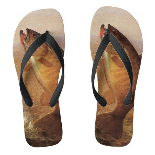 Chinelos Pesca Desportiva Vintage, Peixe-Baixo-Marrom