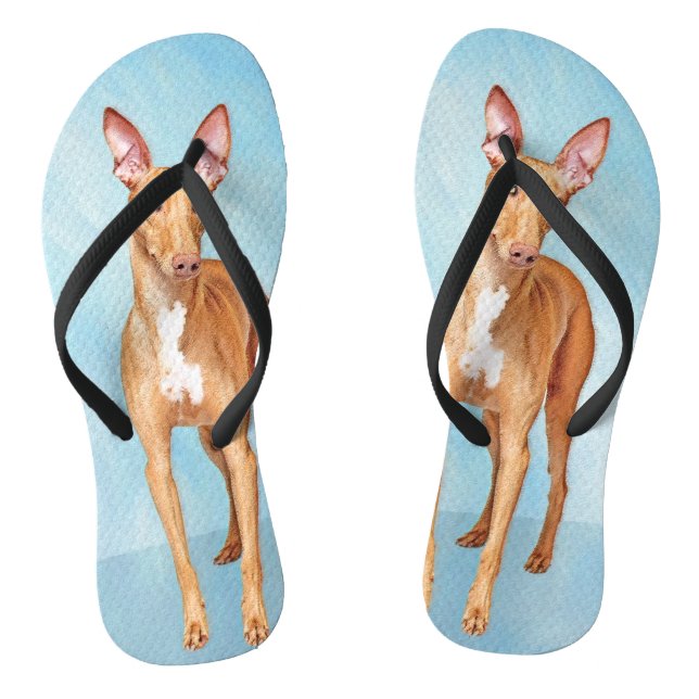 Chinelos Pharaoh Hound Painting - Arte Cachorra Original (Pé da cama)